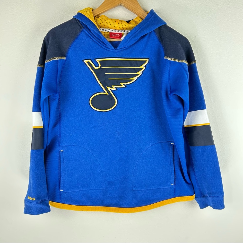 Reebok St Louis Blues Face Off Collection Youth Size Large Hoodie